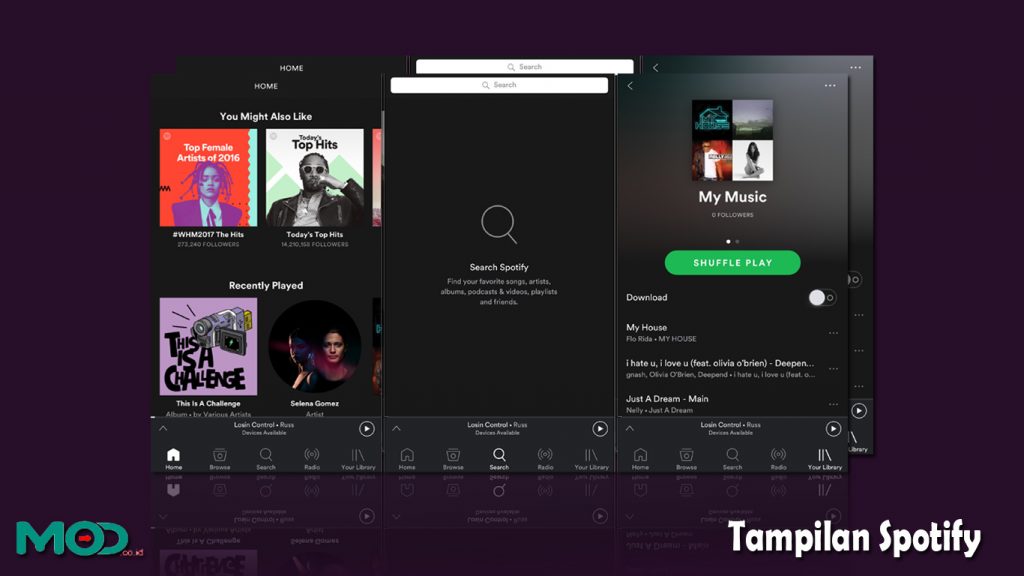 Tampilan Spotify